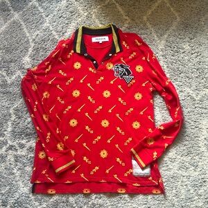 Reason Embroidered Long Sleeve Polo